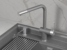 5017, ГРАФИТ (ЧЁРНО-СЕРЫЙ), СМЕСИТЕЛЬ КУХОННЫЙ