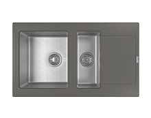 Мойка Florentina "Комби" 860 К, серый шелк FS
