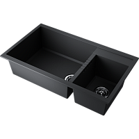 Мойка Omoikiri Tedori 86-2-LB-BL Tetogranit/черный