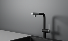 GR-8169, ШВАРЦ, СМЕСИТЕЛЬ КУХОННЫЙ С ВЫДВИЖНЫМ ИЗЛИВОМ