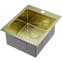 Мойка Omoikiri Akisame 41-LG нерж. сталь/светлое золото