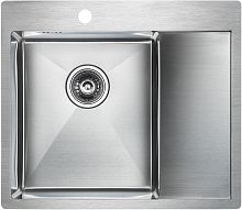 Мойка Paulmark нерж. сталь Paulmark KRONER 59F, PM225951-BSL, брашированная нерж. сталь, левая, 590х