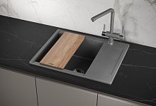 ES-6202, ГРАФИТ, кухонная мойка, кварц, ESTETICA