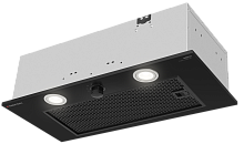 Вытяжка кухонная MEFERI INBOX60BK PUSH COMFORT, 60 см, встраиваемая, черная, производительность 950 