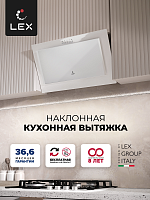 Вытяжка кухонная наклонная LEX Mio G 500 White