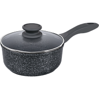 Ковш MAUNFELD GRETA MF18GRTT01SP из литого алюминия со стеклянной крышкой, 18 см, 1,6 л