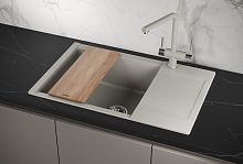 ES-7807, БАЗАЛЬТ, кухонная мойка, кварц, ESTETICA