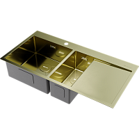 Мойка Omoikiri Akisame 100-2-L-LG нерж. сталь/светлое золото