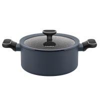 Кастрюля MAUNFELD FRIDA MCS29FA02DG из кованого алюминия со стеклянной крышкой, 20 см, 2,9 л.