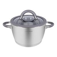 Кастрюля MAUNFELD LEONA MF40LN01CR из нержавеющей стали со стеклянной крышкой, 20 см, 3,2 л.