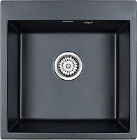 Мойка Paulmark KANTE 50, IT-GRANIT, PM105152-BLM, черный металлик, 510х520, Paulmark