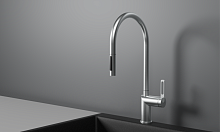 GR-8172, НЕРЖ, СМЕСИТЕЛЬ КУХОННЫЙ С ВЫДВИЖНЫМ ИЗЛИВОМ