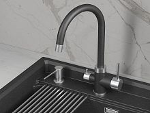 5169, ЧЕРНЫЙ, СМЕСИТЕЛЬ КУХОННЫЙ