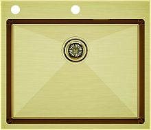 Мойка Paulmark нерж. сталь Paulmark KRONER-EDGE 59, PM775951-BG, брашированное золото, 590х510мм, Pa
