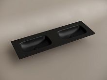 Раковина накладная мебельная CERAMICANOVA Грация (Grace) прямоугольная 1410x457x137 мм, с двумя чаша
