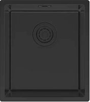 Мойка Paulmark YUNI 39 UNI, нерж. сталь, YU39-MBN, матовый черный NANO-PVD, 390х440мм, Paulmark