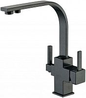 Смеситель ZorG Sanitary ZR 332 YF ЧЕРНЫЙ МЕТАЛЛИК для кухонной мойки