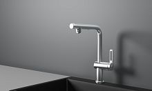 GR-8169, НЕРЖ, СМЕСИТЕЛЬ КУХОННЫЙ С ВЫДВИЖНЫМ ИЗЛИВОМ