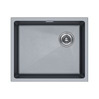 Мойка Paulmark LUMI 55UNI-SKEW, IT-GRANIT, LU55SK-GRM, серый металлик, 555х440, Paulmark