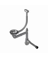 Арматура для одночашевых моек с прямоугольным переливом Omoikiri WK-1 SL античное серебро