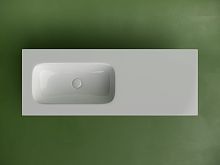 Раковина накладная Грация (Grace) чаша слева без отв под смеситель 1210x457x137 белый CN7020wx