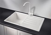 7602, БЕЛЫЙ, кухонная мойка, СтандАРТ кварц