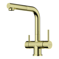 Смеситель Omoikiri Takamatsu-S-LG латунь/светлое золото