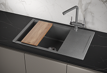 ES-7807, ГРАФИТ, кухонная мойка, кварц, ESTETICA