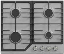 Газовая варочная панель HiSTORY HGE 640C FIX, стальная INOX