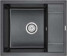 Мойка Paulmark FLUGEN 50-600, IT-GRANIT, PM216050-BL, черный , 600х500 мм, Paulmark