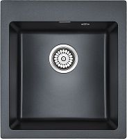 Мойка Paulmark KANTE 45, IT-GRANIT, PM104651-BLM, черный металлик, 460х510 мм, Paulmark