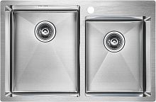 Мойка Paulmark нерж. сталь Paulmark KRONER 78/2S, PM237851-BS, брашированная нерж.сталь, 780х510мм, 