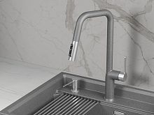 9011, ГРАФИТ (ЧЁРНО-СЕРЫЙ), СМЕСИТЕЛЬ КУХОННЫЙ