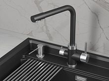 5015, ШВАРЦ (чёрный металлик), СМЕСИТЕЛЬ КУХОННЫЙ