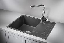 6501, ГРАФИТ (ЧЁРНО-СЕРЫЙ), кухонная мойка, кварц