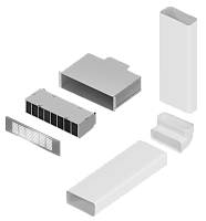 Комплект воздуховодов MAUNFELD MIDS834 с фильтром CF314MW (для MIHC834SF2BK)