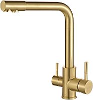 Смеситель ZorG Steel Hammer SH 801 INOX BRONZE PVD для кухонной мойки