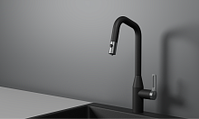 GR-8171, ШВАРЦ, СМЕСИТЕЛЬ КУХОННЫЙ С ВЫДВИЖНЫМ ИЗЛИВОМ