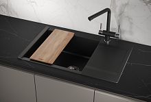 ES-7807, ТУРМАЛИН, кухонная мойка, кварц, ESTETICA