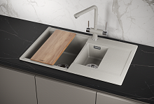 ES-7808, БАЗАЛЬТ, кухонная мойка, кварц, ESTETICA