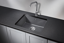 5551, ГРАФИТ (ЧЁРНО-СЕРЫЙ), кухонная мойка, кварц