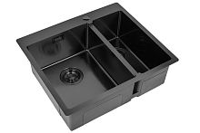 Мойка для кухни ZORG ZL R 590-2-510-L GRAFIT