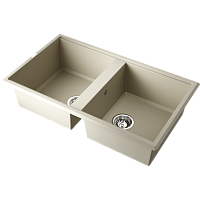 Мойка Omoikiri Tedori 86-2-BE Tetogranit/ваниль