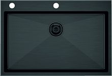 Мойка Paulmark нерж. сталь Paulmark KRONER-EDGE 75, PM777551-GM, вороненая сталь, 750х510мм, Paulmar