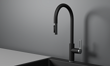 GR-8168, ШВАРЦ, СМЕСИТЕЛЬ КУХОННЫЙ С ВЫДВИЖНЫМ ИЗЛИВОМ