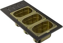 Контейнер Omoikiri DC-02-3-LG нерж.сталь/светлое золото