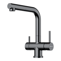 Смеситель для кухни Omoikiri Takamatsu-S-GM латунь/вороненая сталь