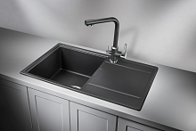 7804, ТУРМАЛИН, кухонная мойка, кварц