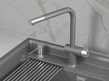 5017, ГРАФИТ (ЧЁРНО-СЕРЫЙ), СМЕСИТЕЛЬ КУХОННЫЙ