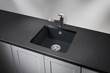3601, ШВАРЦ (чёрный металлик), кухонная мойка, кварц